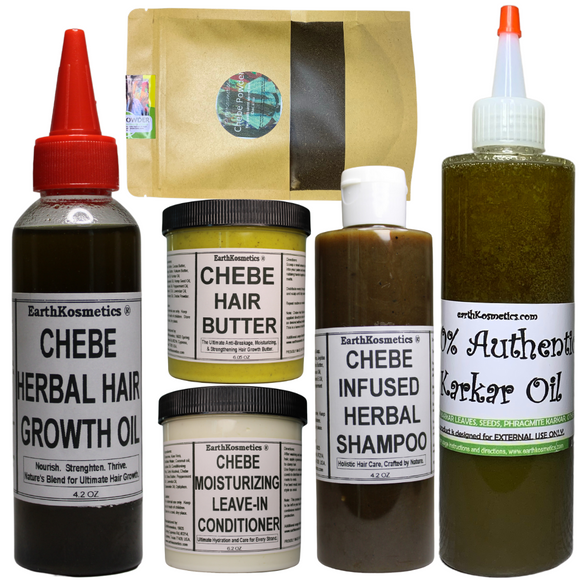 Hair Growth Sustenance Kit (Shampoo/Conditioner/Butter/Herbal Oil/Chebe/Karkar)